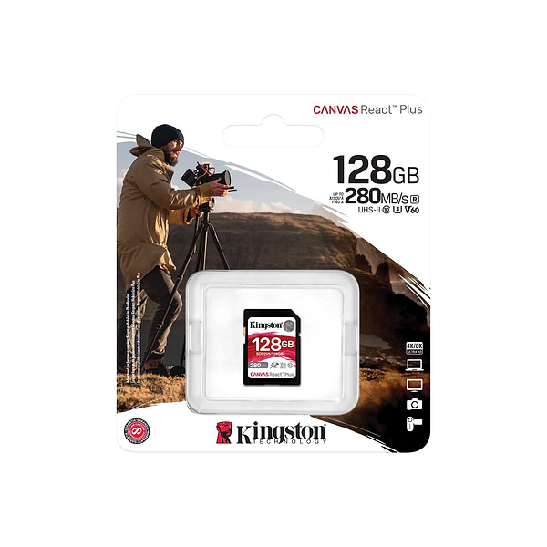 Фото - Карта памяти Kingston SD 128GB C10 UHS-II U3 R280/W100MB/s (SDR2V6/128GB)