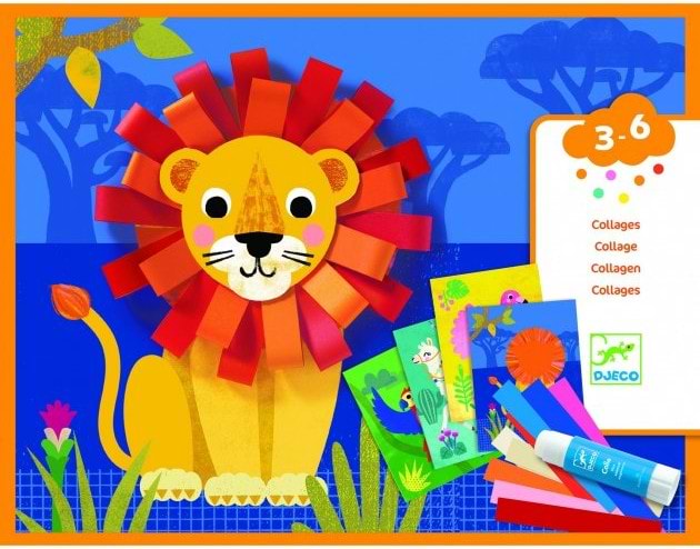 Набор для изготовления аппликаций Djeco "Кудрявые животные" (DJ09868)