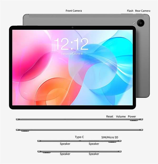 Фото - Планшет Teclast M40 Air 8/128GB 4G Dual Sim Space Gray (TLA001/N3P1-С/TL-102821) с чехлом