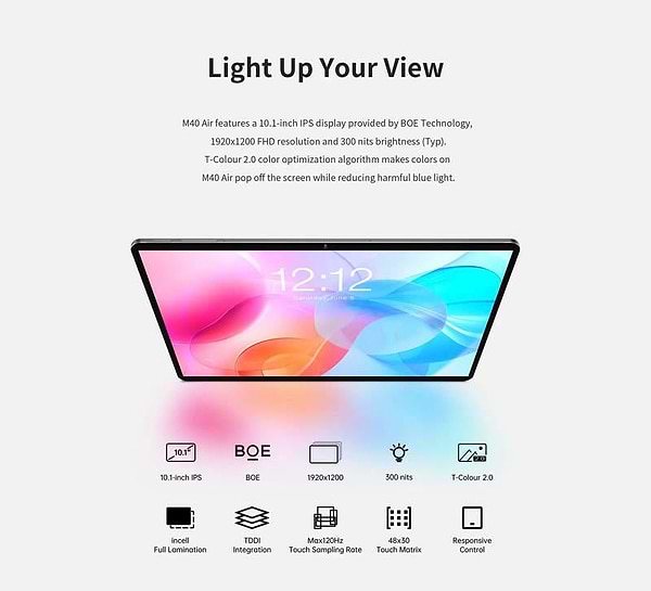 Фото - Планшет Teclast M40 Air 8/128GB 4G Dual Sim Space Gray (TLA001/N3P1-С/TL-102821) с чехлом
