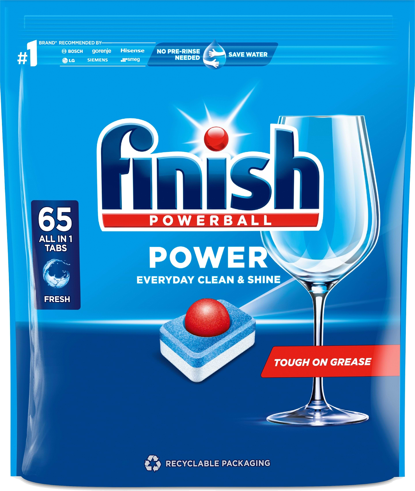 Набір для миття в посудомийній машині Finish ALL IN 1 MAX 65 таб - Фото 1