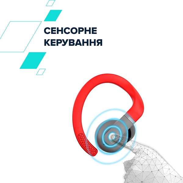 Фото - Наушники вкладыши беспроводные TWS Canyon OnRun 11 Sport Wireless charge Red (CNS-TWS11R)
