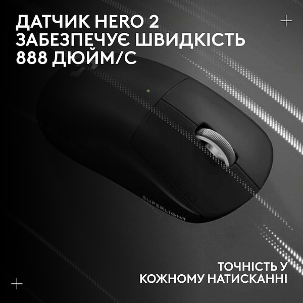 Фото - Миша бездротова ігрова Logitech G Pro X Superlight 2 LightSpeed Black (910-006630)