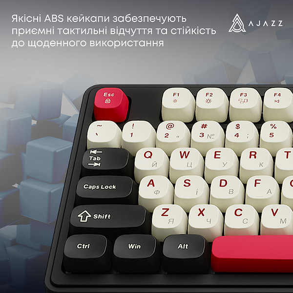Фото - Клавиатура беспроводная игровая Ajazz AF98 PLUS Black Shark Red (AF98-PLUS-BSR)