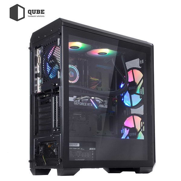 Фото - Системний блок QUBE QB i5 13600KF RTX 3050 8GB W1 3210 (i513600KFRTX30508GBW13210)
