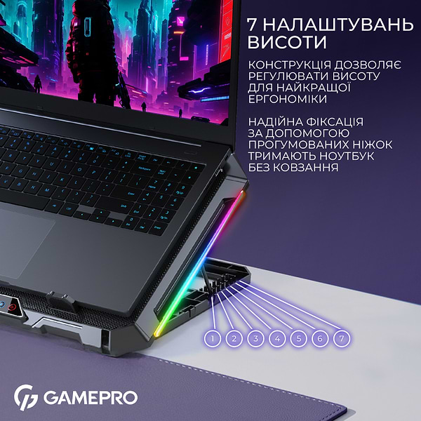 Фото - Підставка під ноутбук охолоджуюча GamePro CP795
