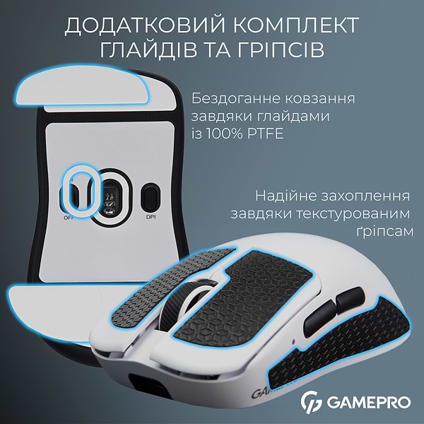 Фото - Мышь беспроводная игровая GamePro Asgard Odin 8K Wireless RGB White (GM035W)