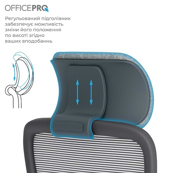 Фото - Крісло офісне OfficePro Wave (OC599-B-DG-DG) Black/Dark Gray