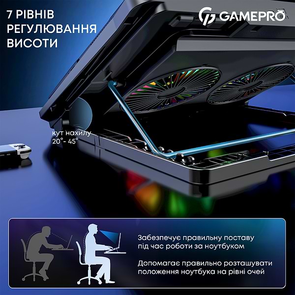 Фото - Підставка під ноутбук охолоджуюча GamePro CP910