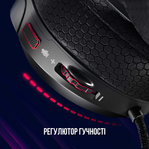 Фото - Гарнитура проводная игровая Lorgar Kaya 360 Gaming 7.1 USB Black (LRG-GHS360)