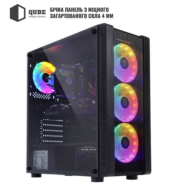 Фото - Системный блок QUBE QB i5 10400F RX 550 4GB 164 (i510400FRX 5504GB82)