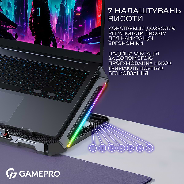 Фото - Підставка під ноутбук охолоджуюча GamePro CP795