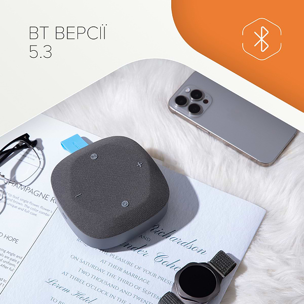 Фото - Портативна акустика Canyon HEXAGON 10 TWS 8W IPX5 Grey Blue (CNE-CBTSP10GB)