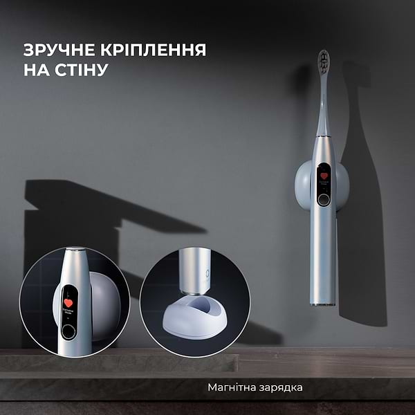 Фото - Уценка - Зубная щетка электрическая Oclean X Pro Digital Electric Toothbrush Glamour Silver (6970810552560)