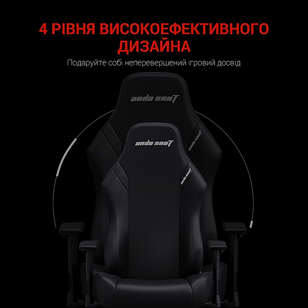 Фото - Кресло для геймеров Anda Seat Luna Size L Black PVC (AD18-44-B-PV/C)