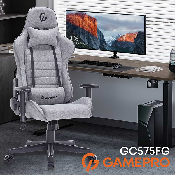 Фото - Кресло для геймеров GamePro Size L Fabric Gray (GC575FB)