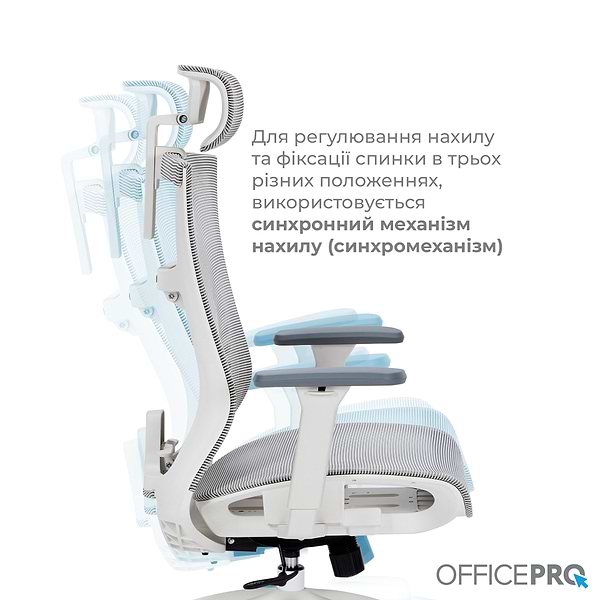 Фото - Кресло офисное OfficePro Balance (OC620-W-LG-LG) White/Light Gray