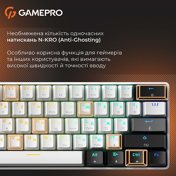 Фото - Клавіатура дротова ігрова GamePro Genesis Infinity (MK130BW)