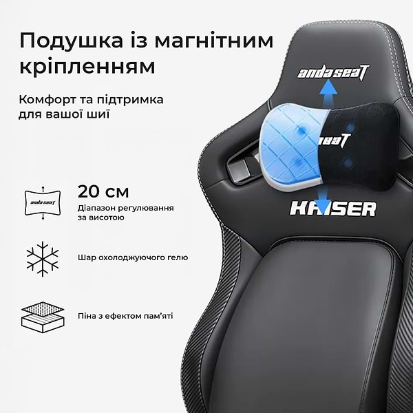 Фото - Крісло для геймерів Anda Seat Kaiser 4 V2 Size XL Black Fabric (AD12YDDC-XLL-20-B-CF-03)