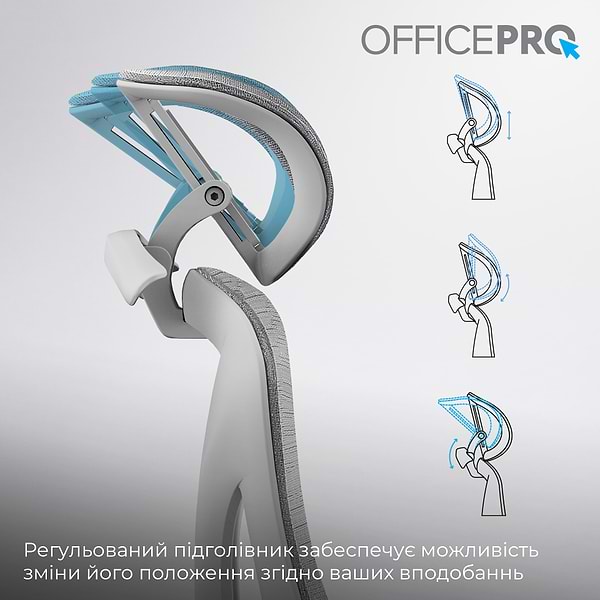 Фото - Крісло офісне OfficePro Elite Grey (OC950G)