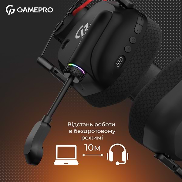 Фото - Гарнітура бездротова ігрова GamePro Genesis Mercury Pro (HSW120B)