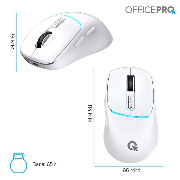 Фото - Миша бездротова OfficePro Silent Click Wireless White (M468W)