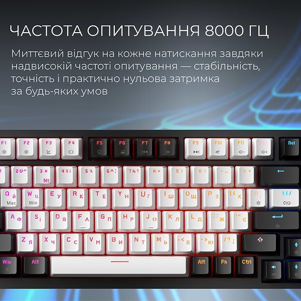 Фото - Клавиатура проводная игровая GamePro Asgard Valhalla Max Magnetic Switches USB Black (MK160B MAX)