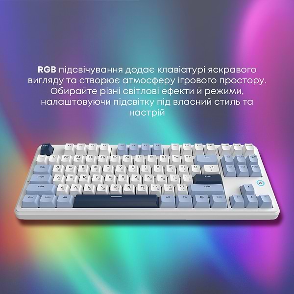 Фото - Клавиатура проводная игровая Ajazz AK870 V2 Flying Fish Switch White USB-C (AK870-V2-FF-BWB)
