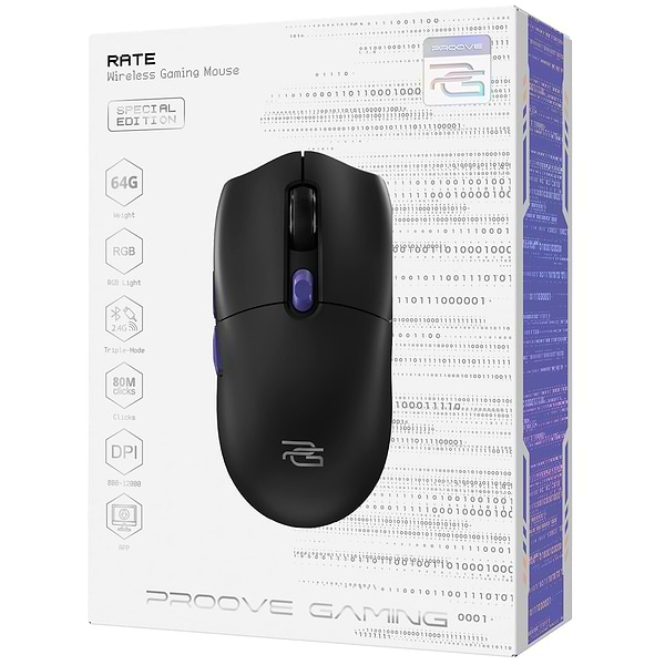 Фото - Миша бездротова ігрова Proove Gaming Rate Special Edition Black/Purple (CMRTWRS03001)