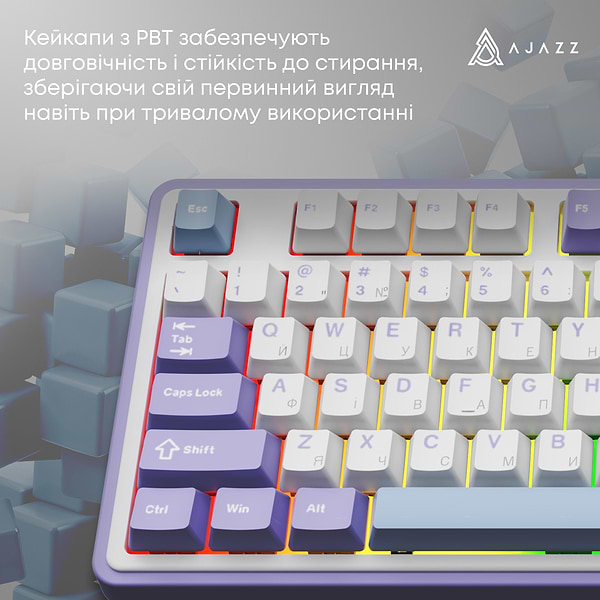 Фото - Клавиатура беспроводная игровая Ajazz AK980 V2 Gift Switch V2 Purple White Blue (AK980-V2-G-PWB)