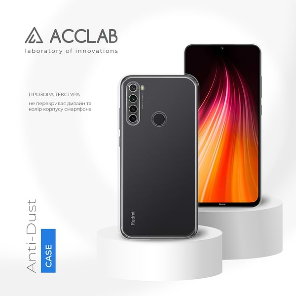 Фото - Чохол для смартфону ACCLAB Anti Dust for Xiaomi Redmi Note 8 (1283126553608)