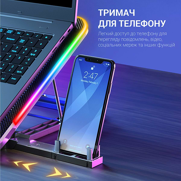 Фото - Підставка під ноутбук охолоджуюча GamePro CP670 Black