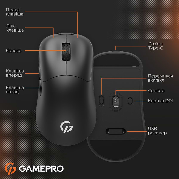 Фото - Мышь беспроводная игровая GamePro GM990B