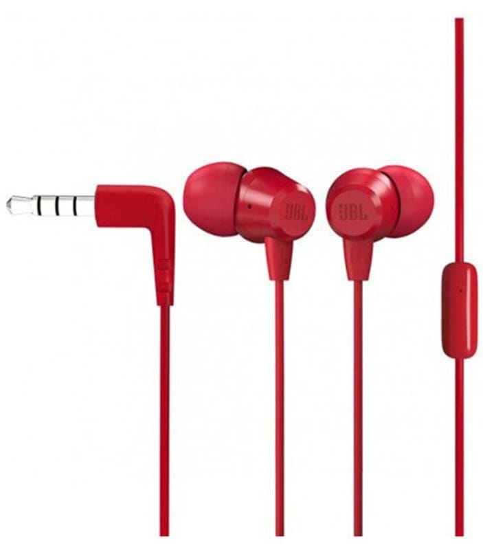 Наушники вкладыши проводные JBL C50HI Red (JBLC50HIRED) - Фото 1