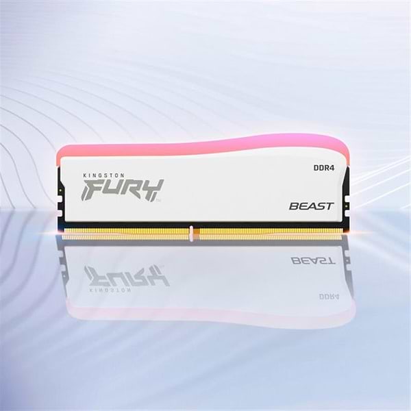 Фото - Уценка - Память DDR Kingston DDR4 16GB 3600 MHz Fury Beast White RGB (KF436C18BWA/16)