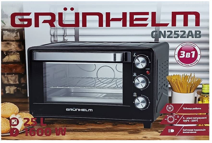 Фото - Піч електрична Grunhelm GN252AB