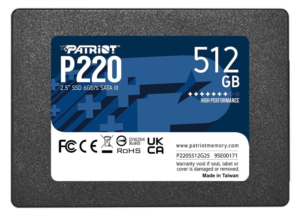 SSD-накопитель внутренний Patriot P220 512GB 2.5" SATAIII TLC (P220S512G25)