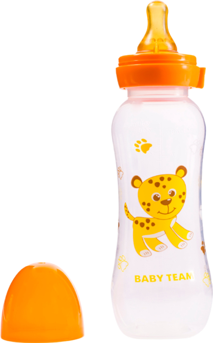 Пляшка для годування Baby Team 250 мл (1310_помаранчевий)