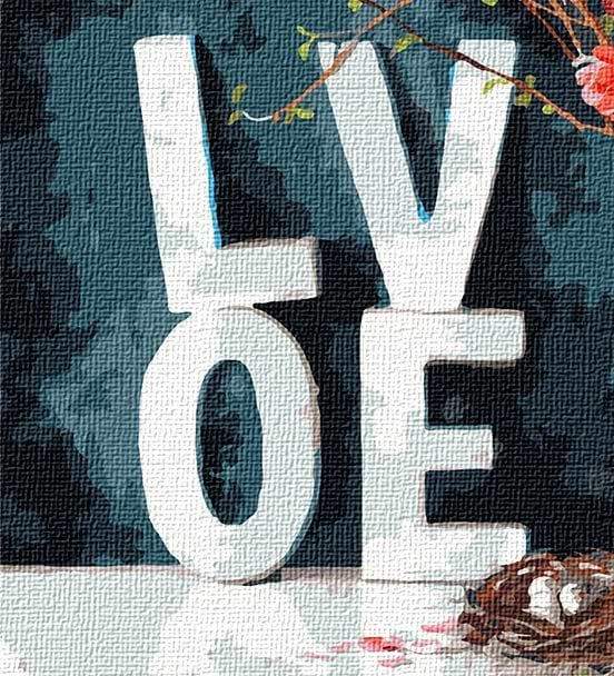 Фото - Картина по номерам Ideyka "С любовью" 40 * 50 см (KHO3119)