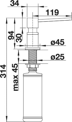 Фото - Дозатор для мыла Blanco 525808 Lato Хром
