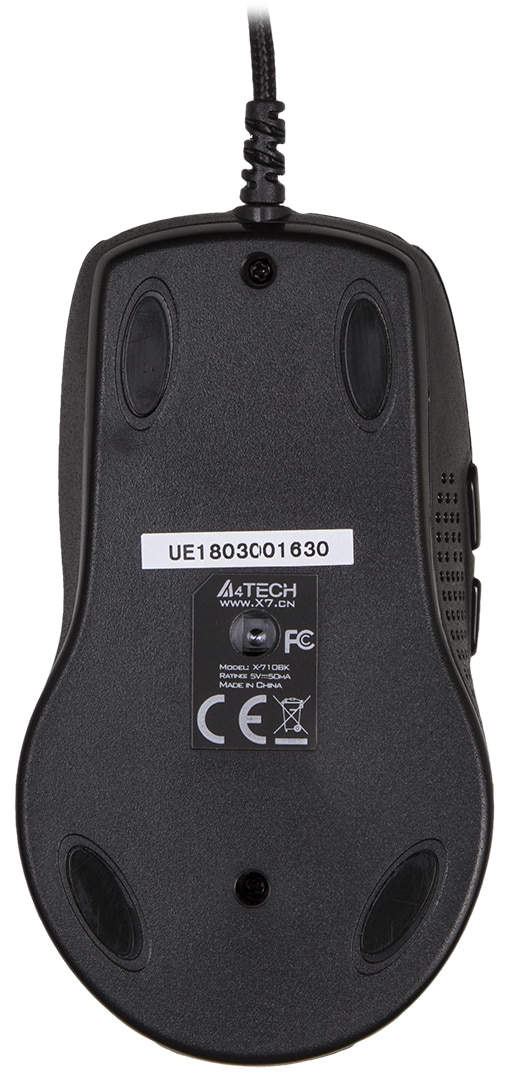 Фото - Мышь проводная игровая A4tech X-710BK Black USB + X7-200MP