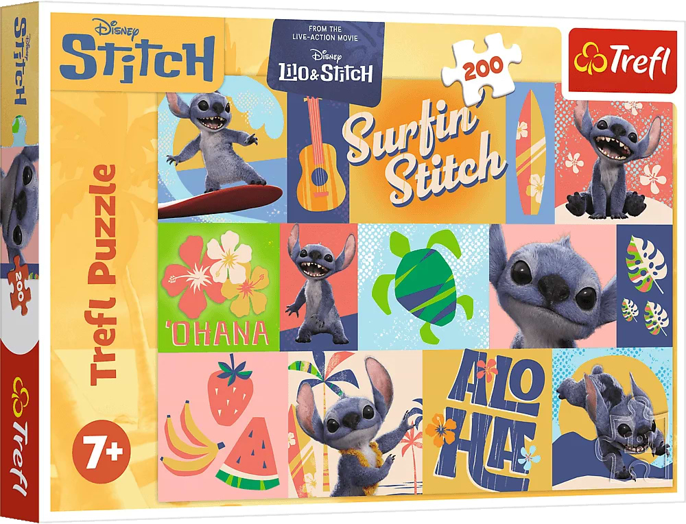 Пазли (8 +) Trefl 200 Disney Stitch The Movie Пригоди на Гаваях (5900511133318)