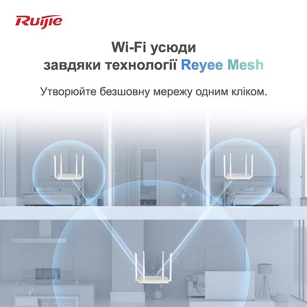 Фото - Маршрутизатор интернет WiFi5 Ruijie Reyee RG-EW1200