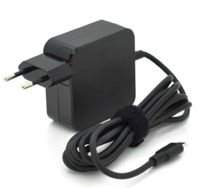 Зарядний пристрій для ноутбука Merlion Asus 65W USB Type-C + каб.живл. (LAS65/Type-C/28337) - Фото 1