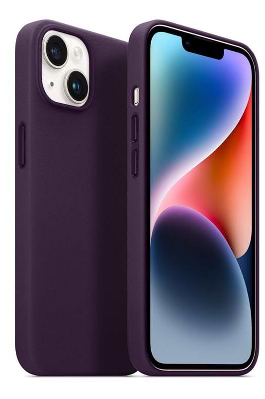 Фото - Чохол для смартфону Armorstandart Fake Leather for Apple iPhone 14 Dark Cherry (ARM64392)