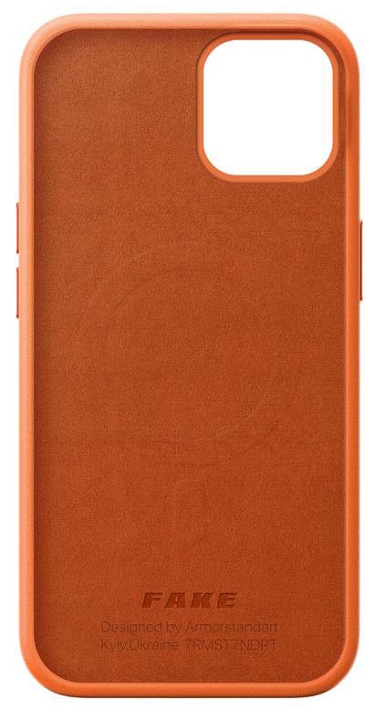 Фото - Чохол для смартфону Armorstandart Fake Leather for Apple iPhone 14 Golden Brown (ARM64457)