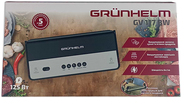 Фото - Вакууматор Grunhelm GV 117 BW