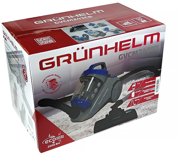Фото - Пилосос для сухого прибирання без мішка Grunhelm GVCM243CB
