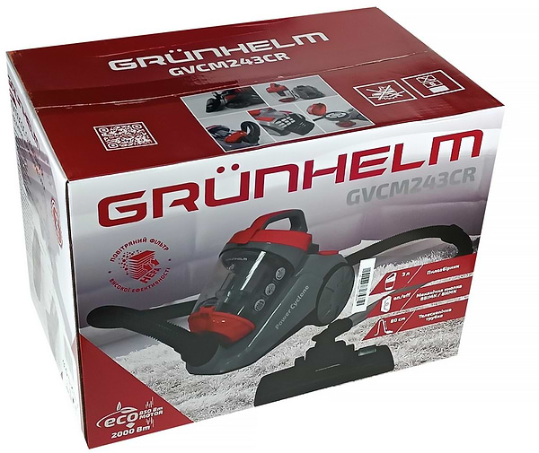 Фото - Пилосос для сухого прибирання без мішка Grunhelm GVCM243CR