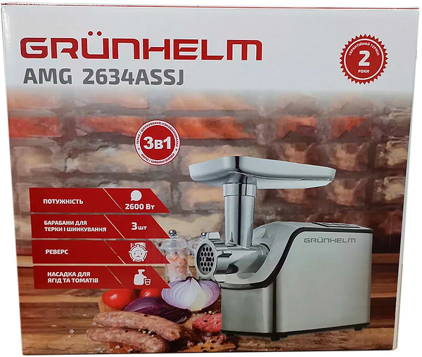 Фото - Мясорубка Grunhelm AMG2634ASSJ